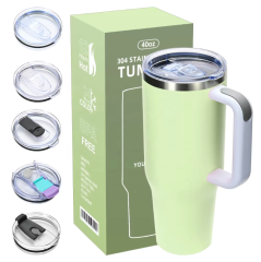 40oz High Quality Fall Resistant Outdoor Sports Water Bottle, BPA Free Reusable Vacuum Insulated Coffee Mug with Wide Mouth Design, Leakproof Easy Carry Travel Tumbler for Camping Hiking Gym & Daily Use