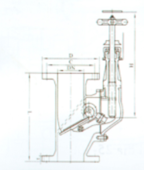 Cast Steel Down Storm Valves for Marine JIS F3060 5K