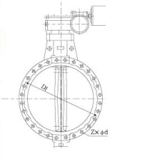 法兰中心线蝶阀