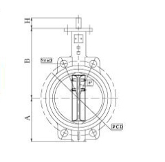 带销的晶片式和凸耳式蝶阀