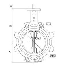 分体轴无销晶片式丁基橡胶阀