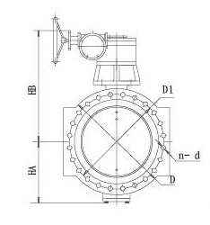 Flanged Double Eccentric Butterfly Valve