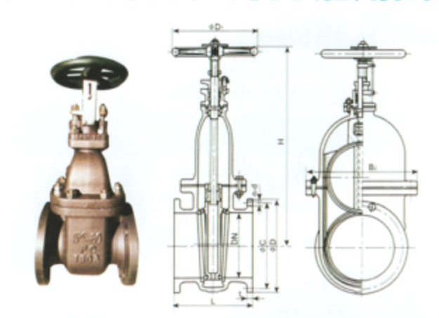 Marine Cast Iron Gate Valves5K、10K、16K