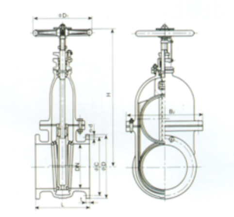 Marine Cast Steel Gate Valves JIS 7363C 5K