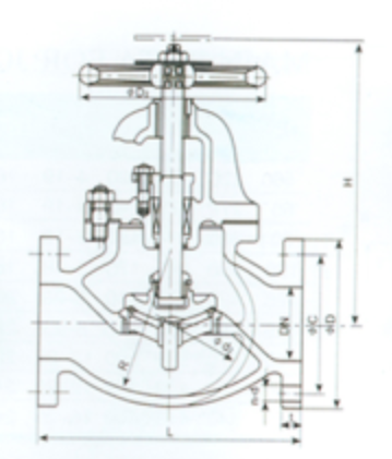 Marine Cast Iron Globe Valves JIS F7307 10K
