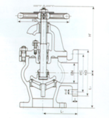Marine Cast Iron Globe Valves JIS F7307 10K
