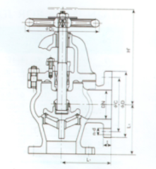 船用铸铁截止阀 JIS F7307 10K