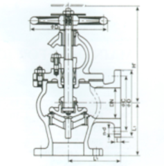 船用铸钢截止阀 JIS F7313 20K20K
