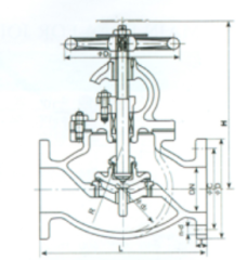船用铸钢截止阀 JIS F7319 10K10K