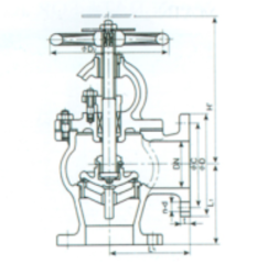 船用铸钢截止阀 JIS F7319 10K10K