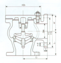 船用铸铁升降式止回球阀 JIS F7358 5K