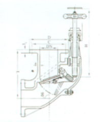 船用铸钢下水式防洪阀 JIS F3060 5K