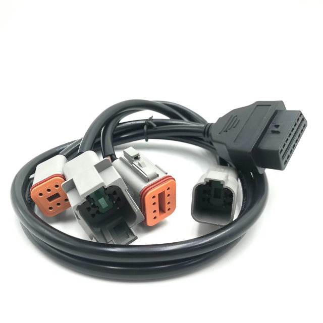 Marine Engine Diagnostic Wiring Harness Connect Cable of 6+8 Pins for VOLVO Vocom Vodia Scanner Tool Adapter Penta Parts