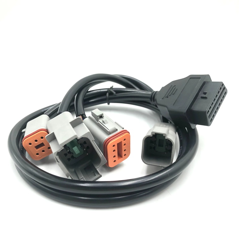 Marine Engine Diagnostic Wiring Harness Connect Cable of 6+8 Pins for VOLVO Vocom Vodia Scanner Tool Adapter Penta Parts