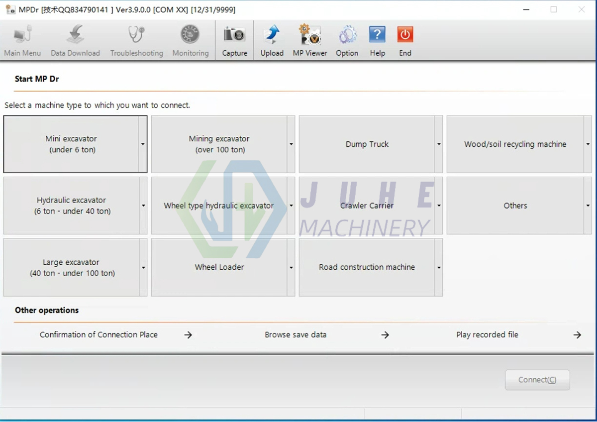 Engineering machinery equipment scanning