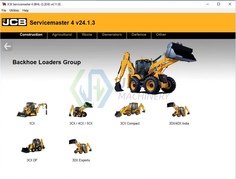 JCB Agricultural Equipment Diagnostic Software