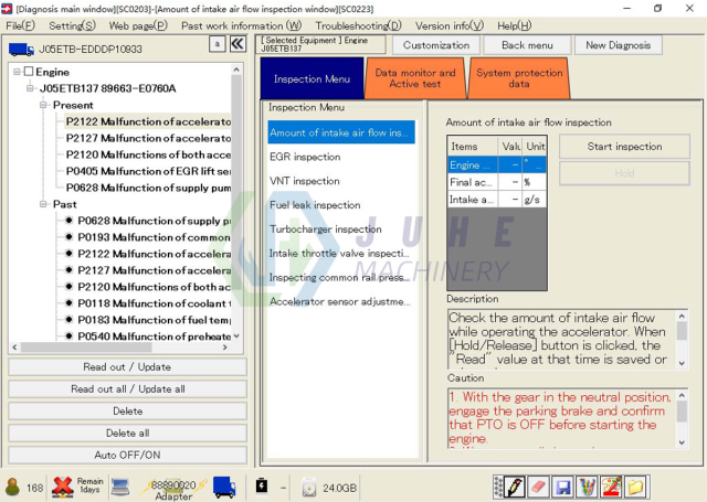 Hino Excavator Diagnostic Software