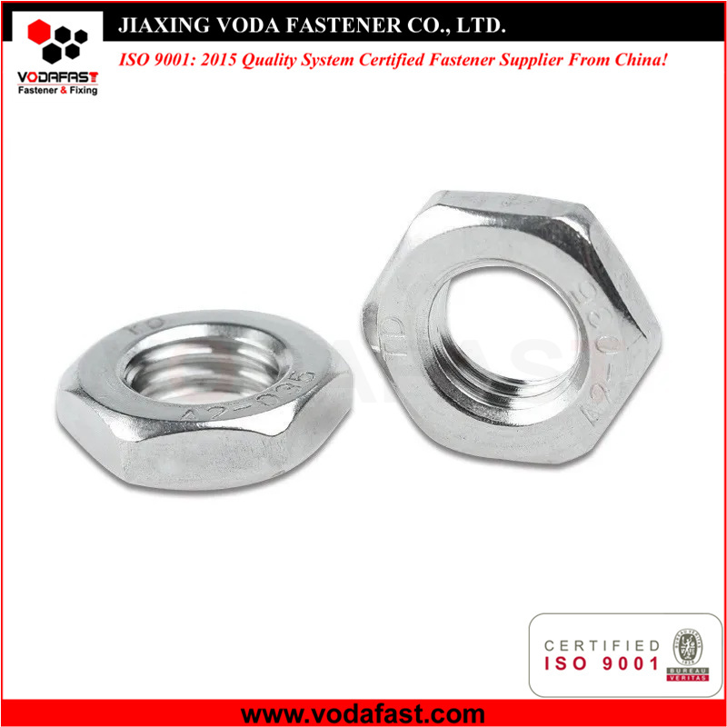 Hex Thin Nut made of Steel and Stainless Steel