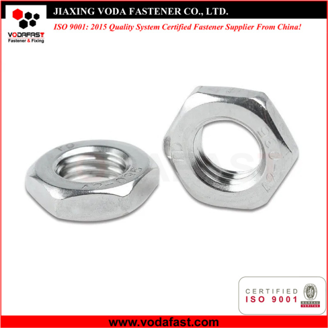 Hex Thin Nut made of Steel and Stainless Steel
