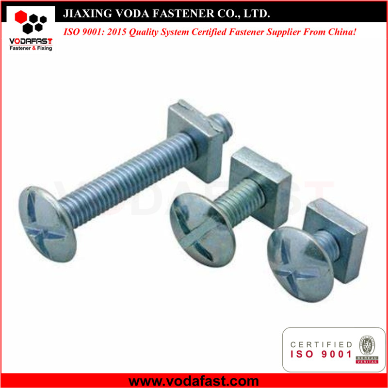 Cross Slotted Roofing Bolt with Square Nut