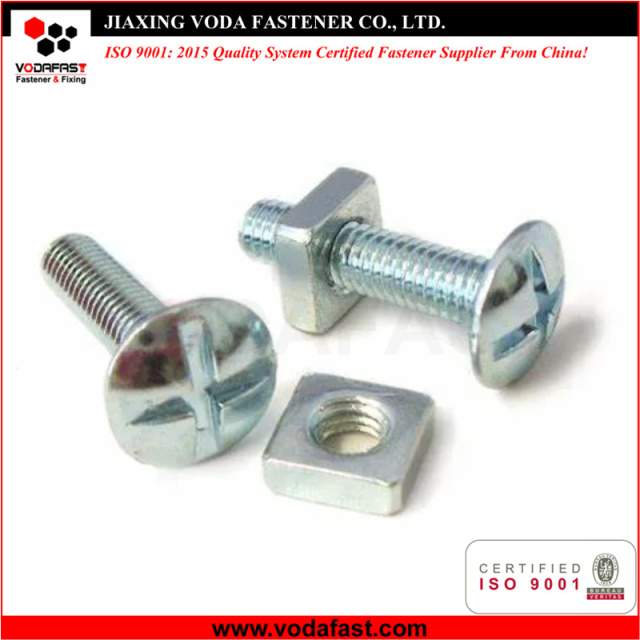 Cross Slotted Roofing Bolt with Square Nut