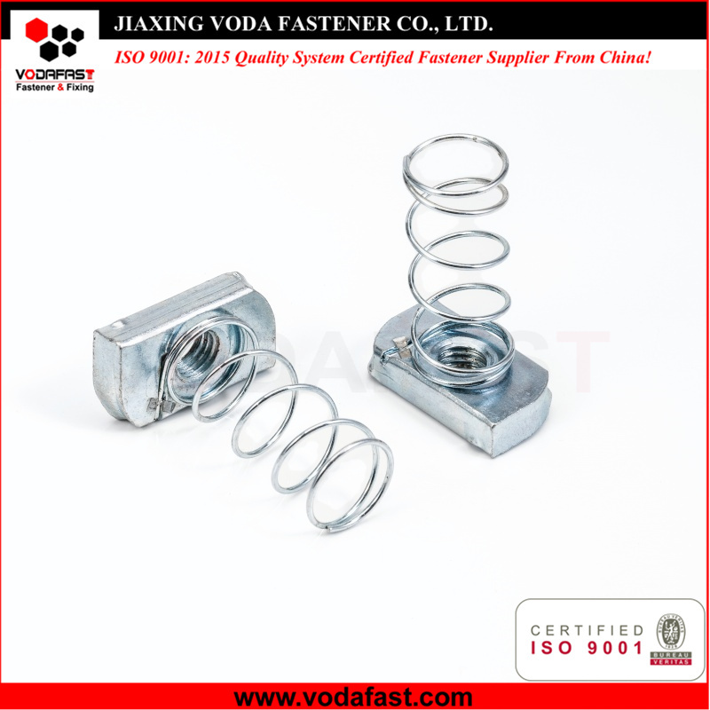 Spring Channel Nut made of Steel and Stainless Steel