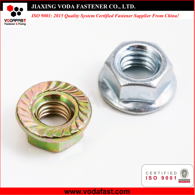 Standard Hex Flange Nuts made of Steel and Stainless Steel