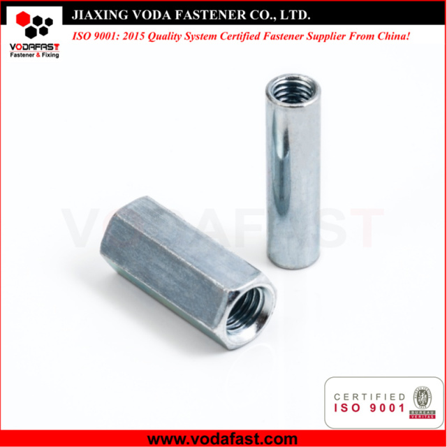 Hex Long Coupling Nut made of Steel and Stainless Steel