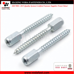 Customized Double End Metric-Wood Thread Male-Female Screw