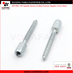 Customized Double End Metric-Wood Thread Male-Female Screw