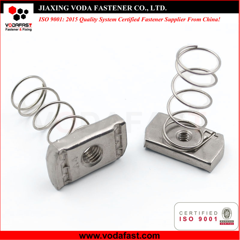 Spring Channel Nut made of Steel and Stainless Steel