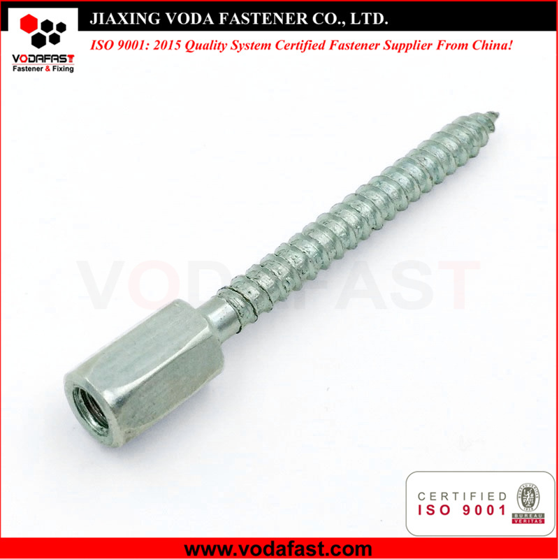 Customized Double End Metric-Wood Thread Male-Female Screw