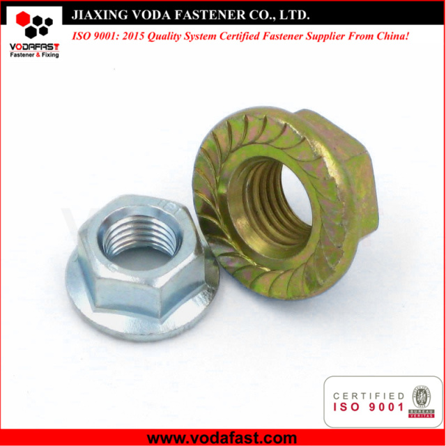 Standard Hex Flange Nuts made of Steel and Stainless Steel