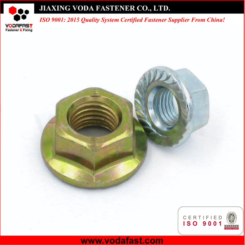 Standard Hex Flange Nuts made of Steel and Stainless Steel