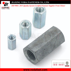 Hex Long Coupling Nut made of Steel and Stainless Steel