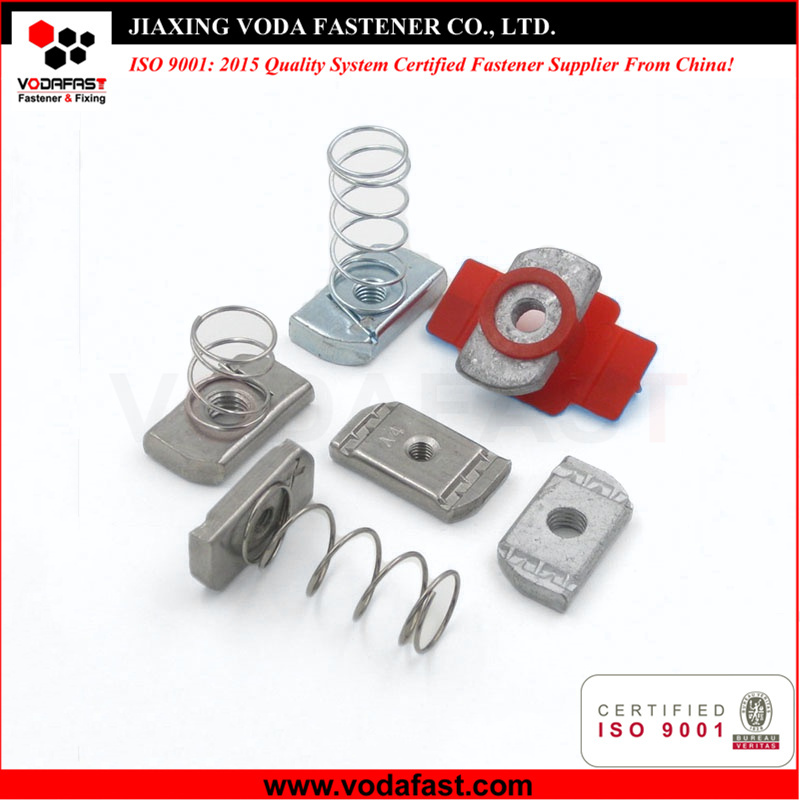 Spring Channel Nut made of Steel and Stainless Steel