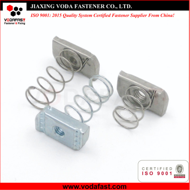 Spring Channel Nut made of Steel and Stainless Steel