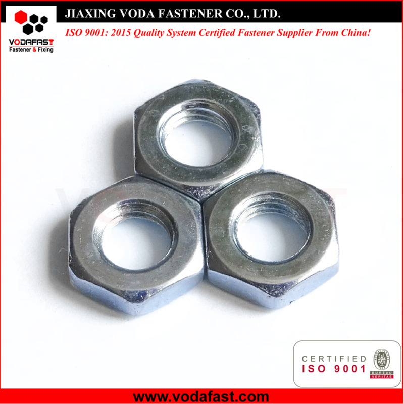Hex Thin Nut made of Steel and Stainless Steel