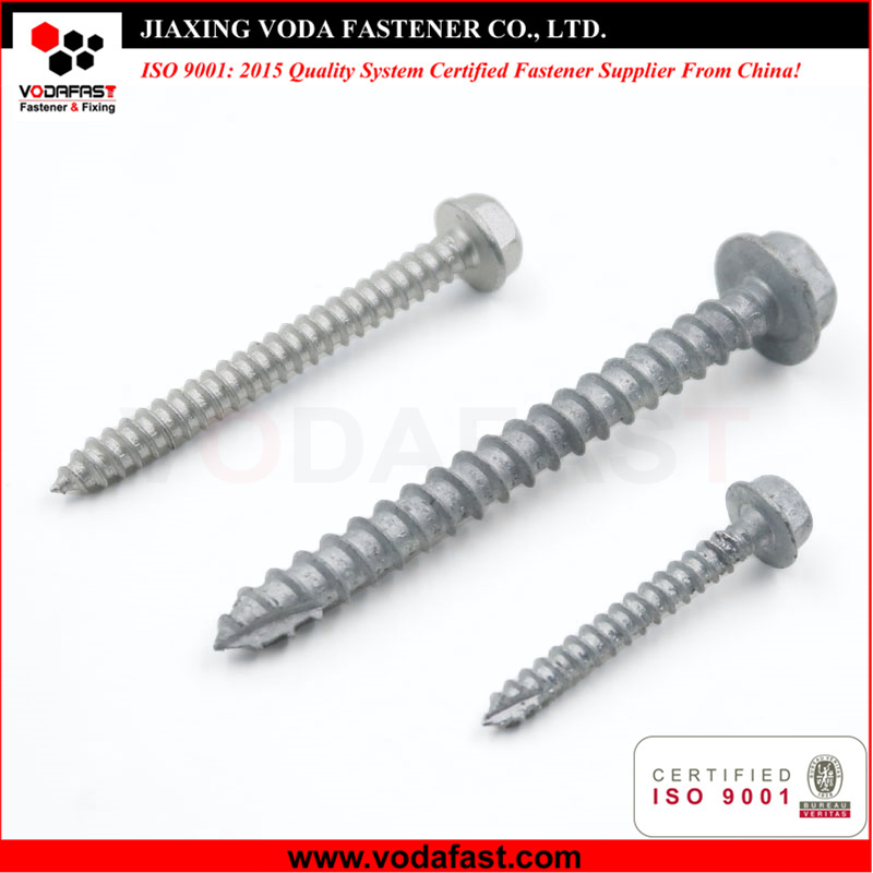 Customized Hex Flange Head Wood Screw with Cut Point