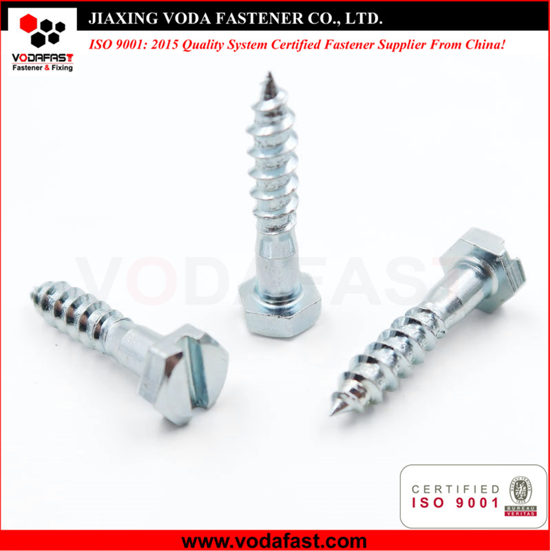 Customized Slotted Hex Wood Screw