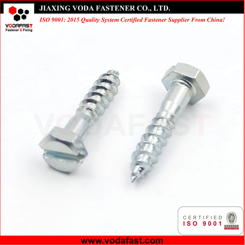 Customized Slotted Hex Wood Screw