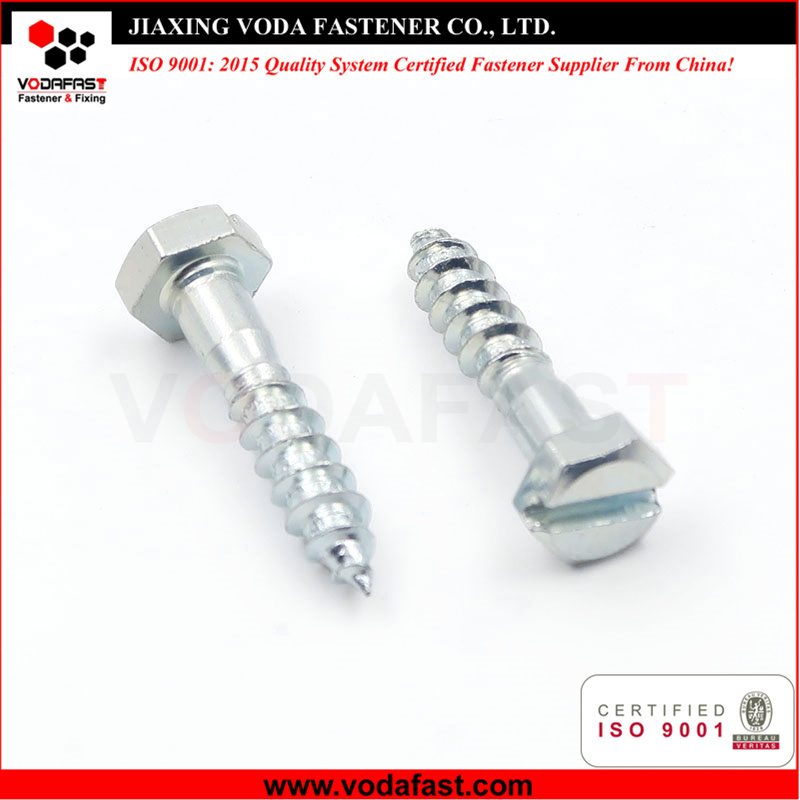 Customized Slotted Hex Wood Screw