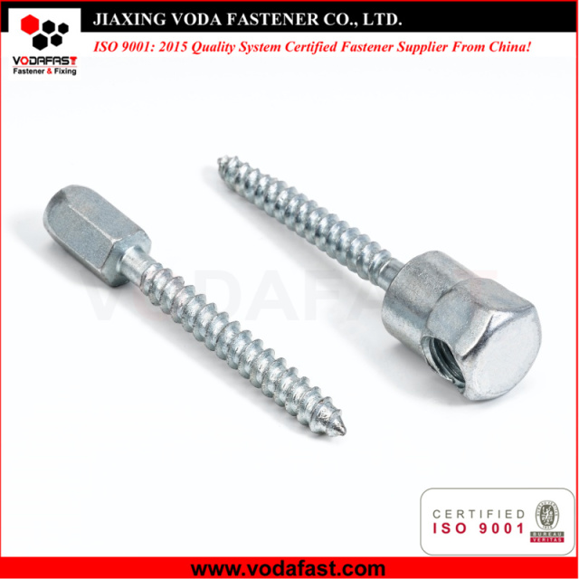 Customized Double End Metric-Wood Thread Male-Female Screw