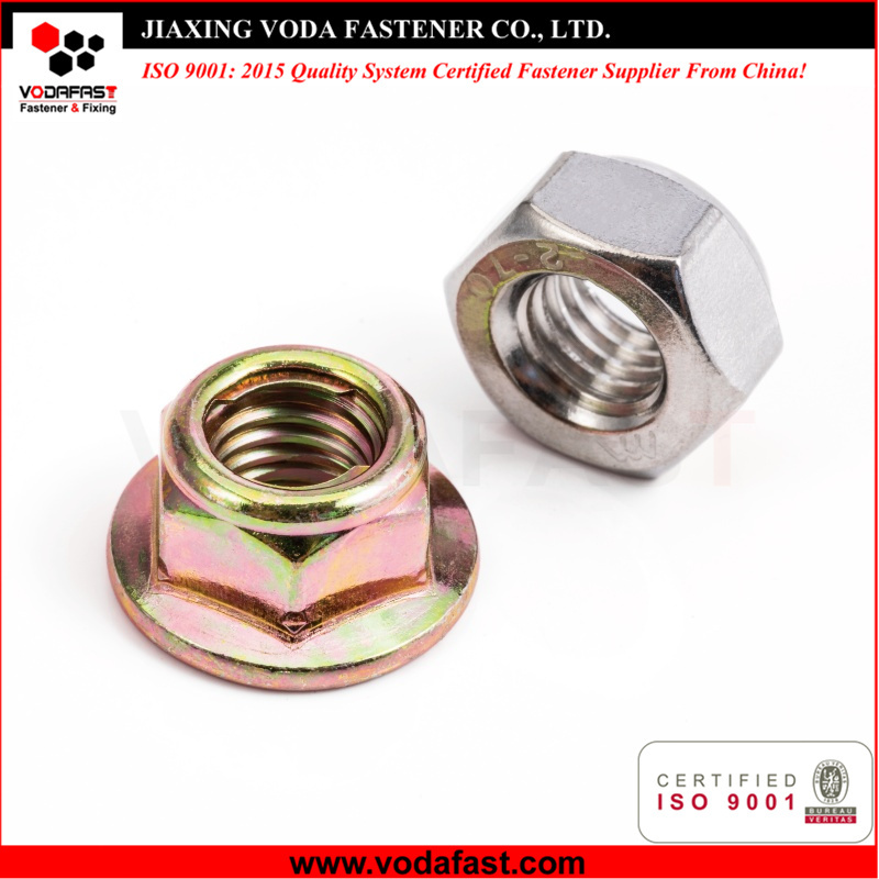 Standard Hex Flange Nuts made of Steel and Stainless Steel