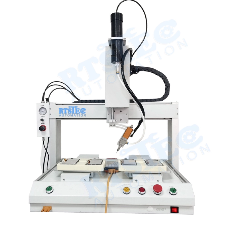 Silicone Glue Dispensing Machine,Robotic Glue Dispenser , 5Axis With Rotation Dispesing Head, Applied on LCD phone Screen Dispensing