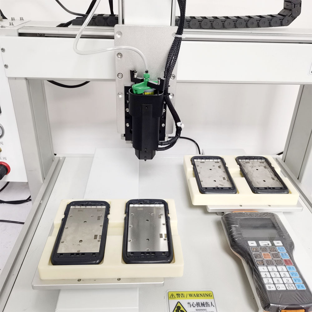 Hotmelt Glue Dispensing Machine,Robotic Glue Dispenser, Heating Dispesing Head, Applied on LCD phone Screen Assembly