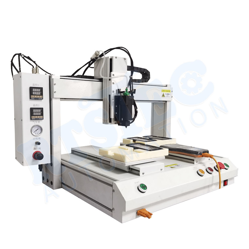 Hotmelt Glue Dispensing Machine,Robotic Glue Dispenser, Heating Dispesing Head, Applied on LCD phone Screen Assembly