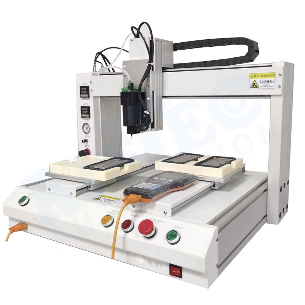Hotmelt Glue Dispensing Machine,Robotic Glue Dispenser, Heating Dispesing Head, Applied on LCD phone Screen Assembly