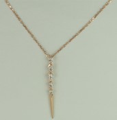 TSL│謝瑞麟 18K玫瑰色黃金鑲鑽石頸鍊