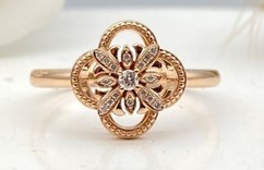 TSL│謝瑞麟 SPINNING BLOSSOM 花韻旋鑽 18K玫瑰色黃金鑲鑽石戒指